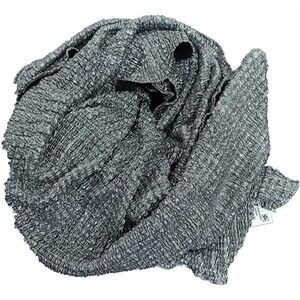 STYLECO. Womens METALLIC FOIL EVENING WRAP SCARF Black